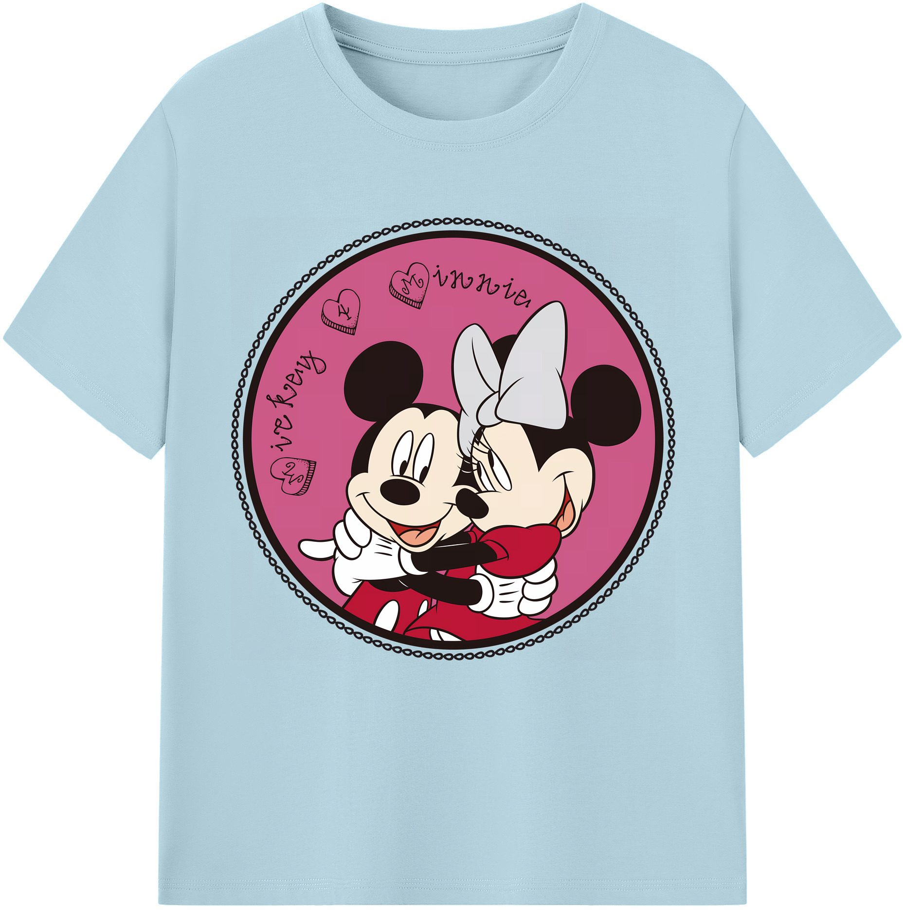 （画像用） ミッキーマウス Mickey Mouse 綿100％半袖Tシャツ（フロントプリント）